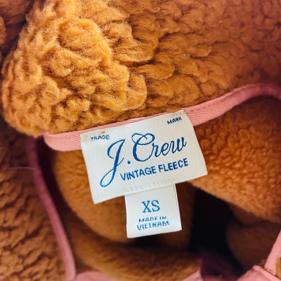 J. Crew Vintage Fleece Snap Collar Sherpa Pullover - Picture 4 of 9